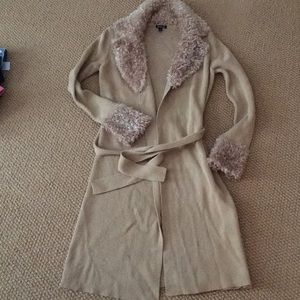 Arden b belted sweater jacket